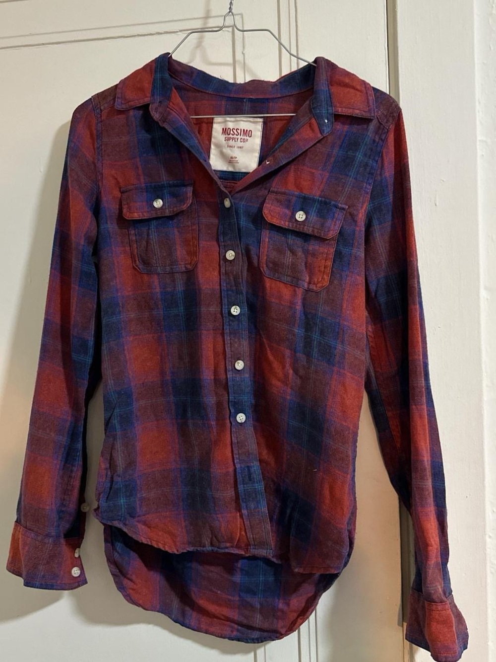Mossimo Supply Co. Red and Blue Plaid Button-Down Shirt for Kids